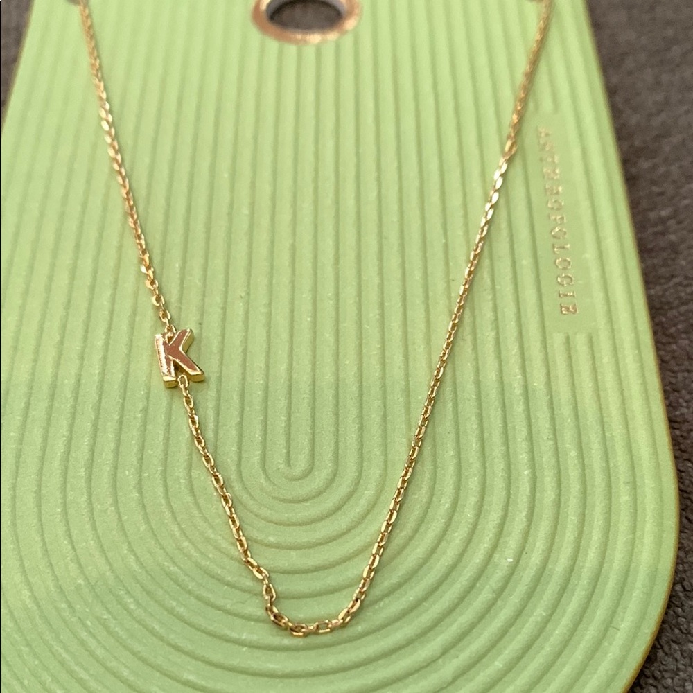 Anthropologie Gold Initial Necklace -New!